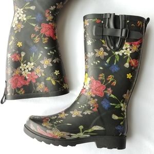 Floral Rain Boots